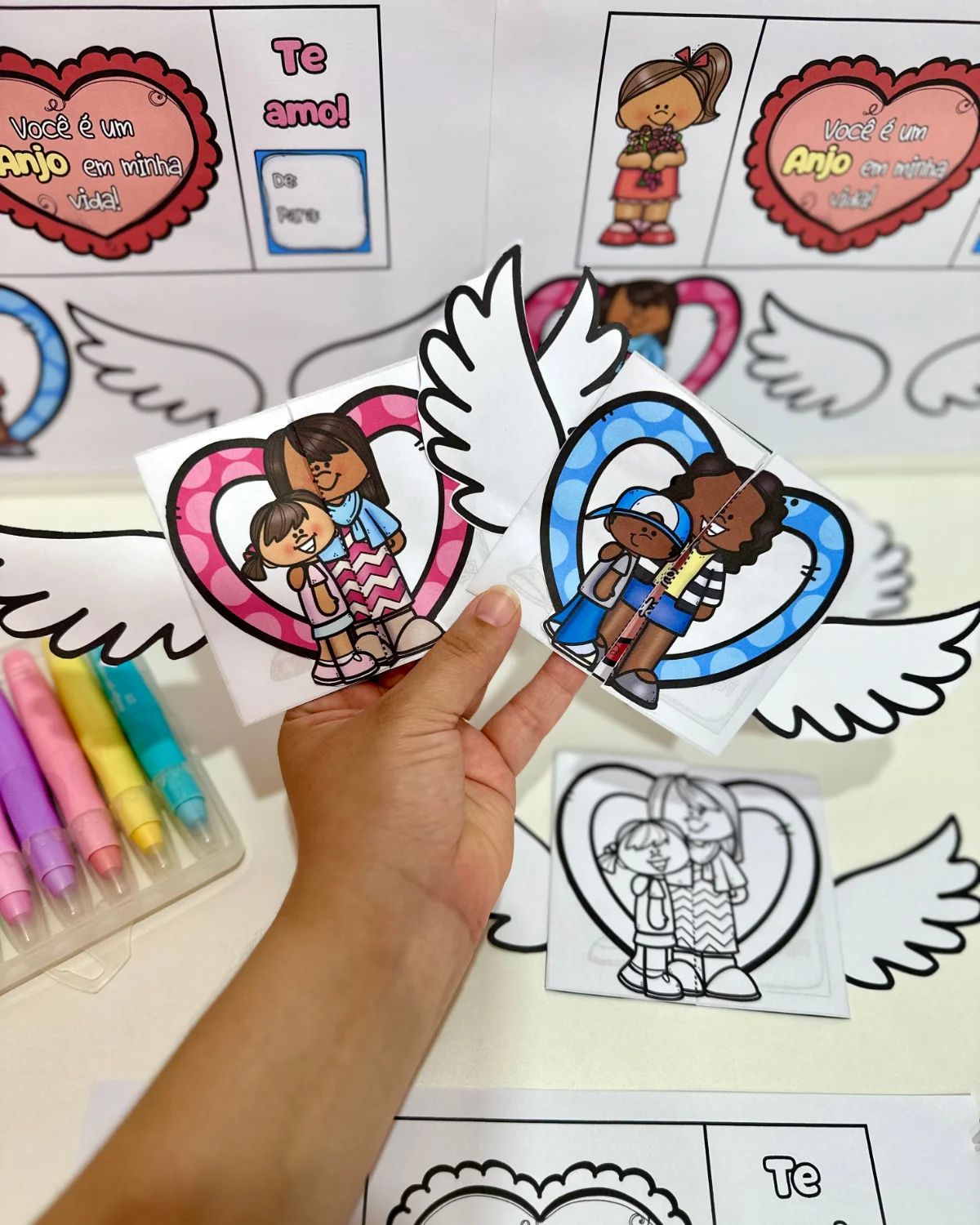 Cartão 3D Dia das Mães – PDF para Imprimir — amostra 3: Este material foi desenvolvido para trabalhar o tema do Dia das…