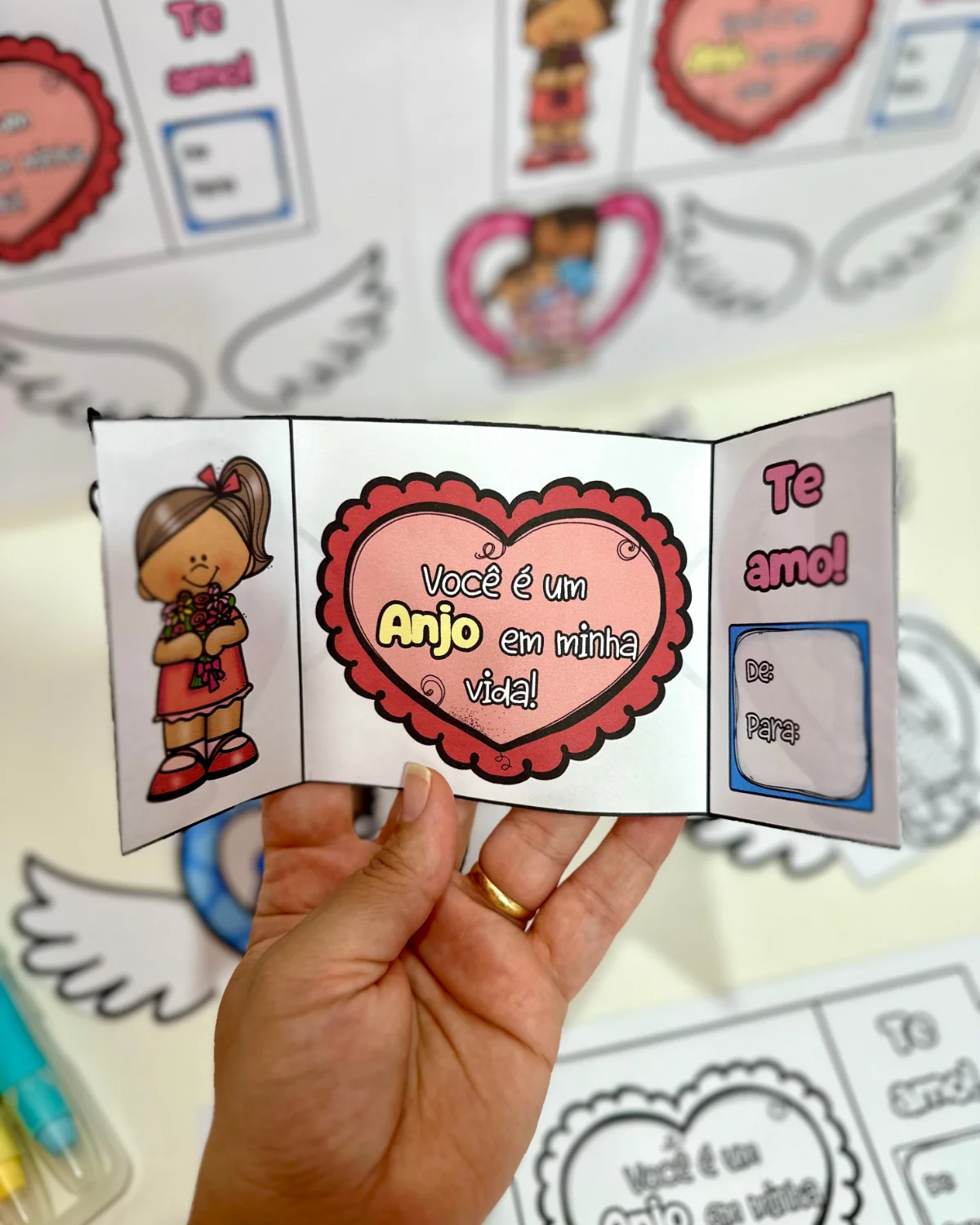 Cartão 3D Dia das Mães – PDF para Imprimir — amostra 5: Este material foi desenvolvido para trabalhar o tema do Dia das…