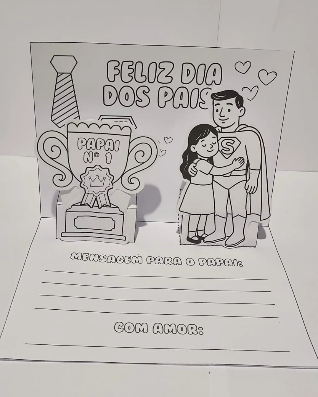 Cartão 3d dia dos pais – PDF para Imprimir — amostra 1: Sobre o CARTÃO 3D DIA DOS PAIS