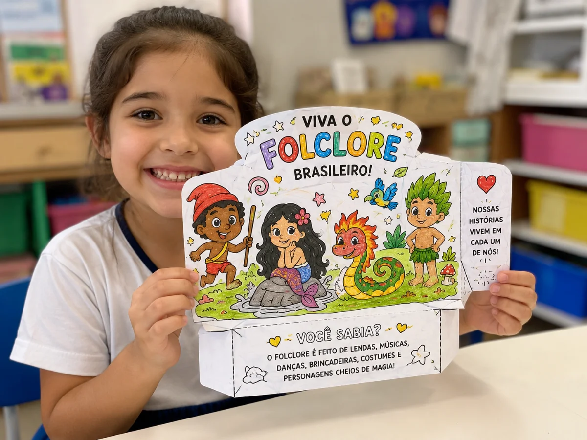 Cartão 3D - Folclore – PDF para Imprimir — capa do material