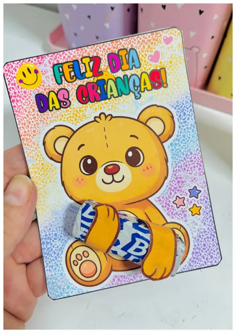 Cartão Abraço de urso dia das crianças — capa do material