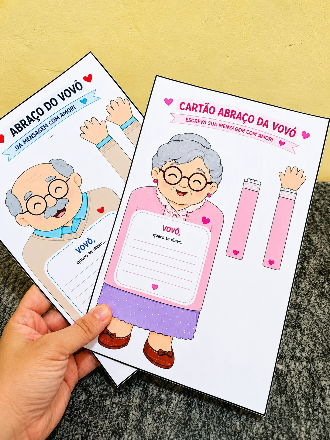 Cartão Abraço dos Avós – Uma lembrança que emociona! — amostra 2: Cartão Abraço dos Avós – Uma lembrança que emociona