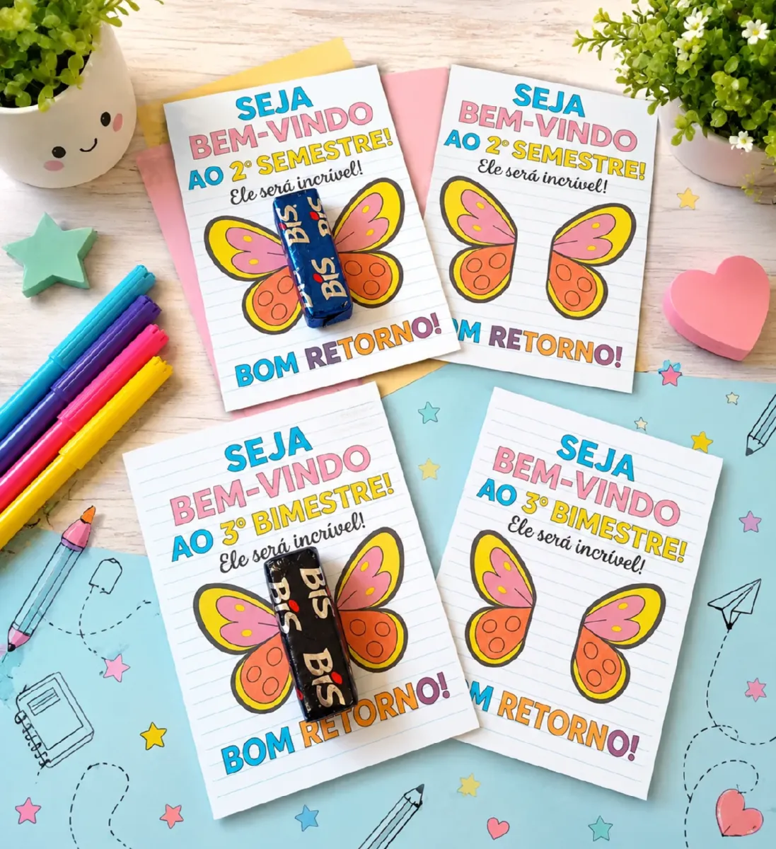 Cartão Bem Vindos – Atividades para Imprimir — Alfabetização para Educação Infantil: Deixe a volta às aulas ainda mais…