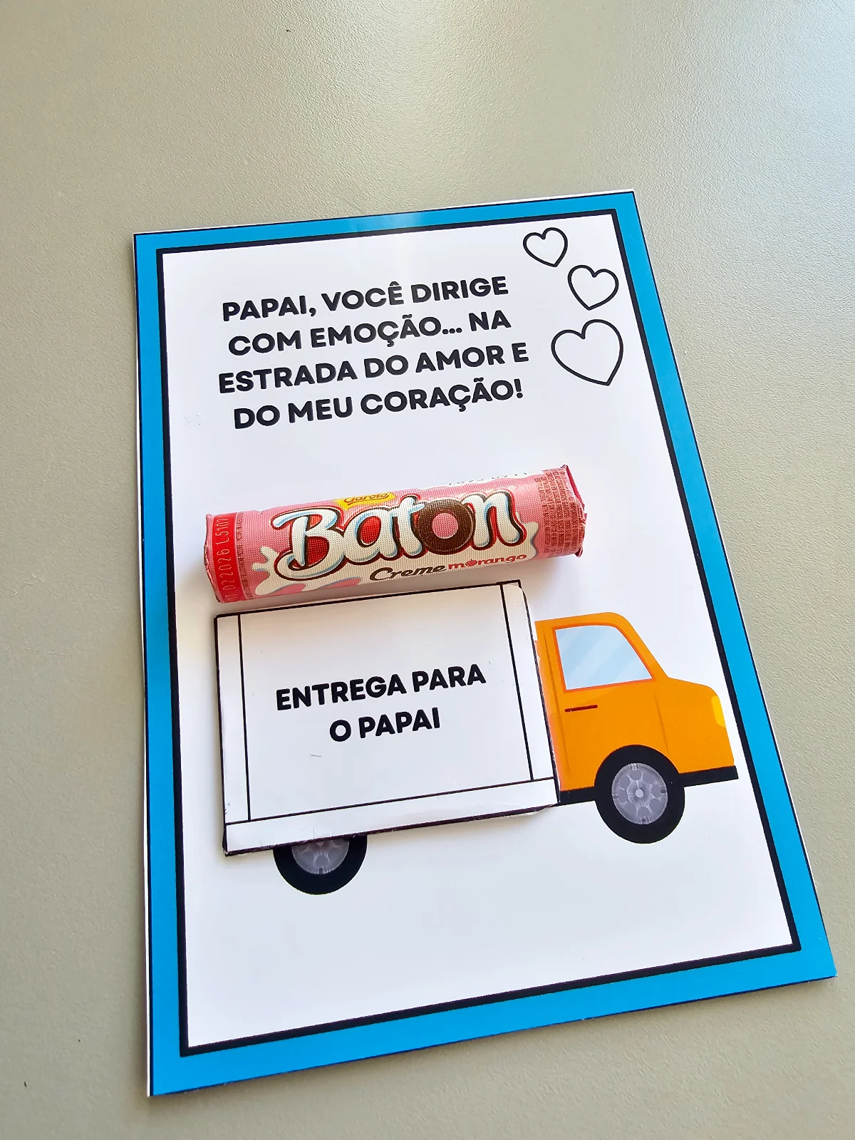 Cartão Caminhão do Papai - Lembrancinha Criativa para o Dia dos Pais — amostra 1: Deixe o Dia dos Pais ainda mais especial…