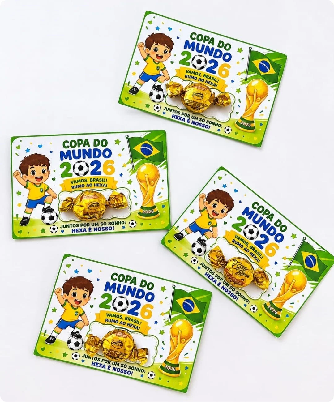 Cartão da Copa para imprimir — Educação Infantil e Fundamental — amostra 2: O que está incluído no PDF