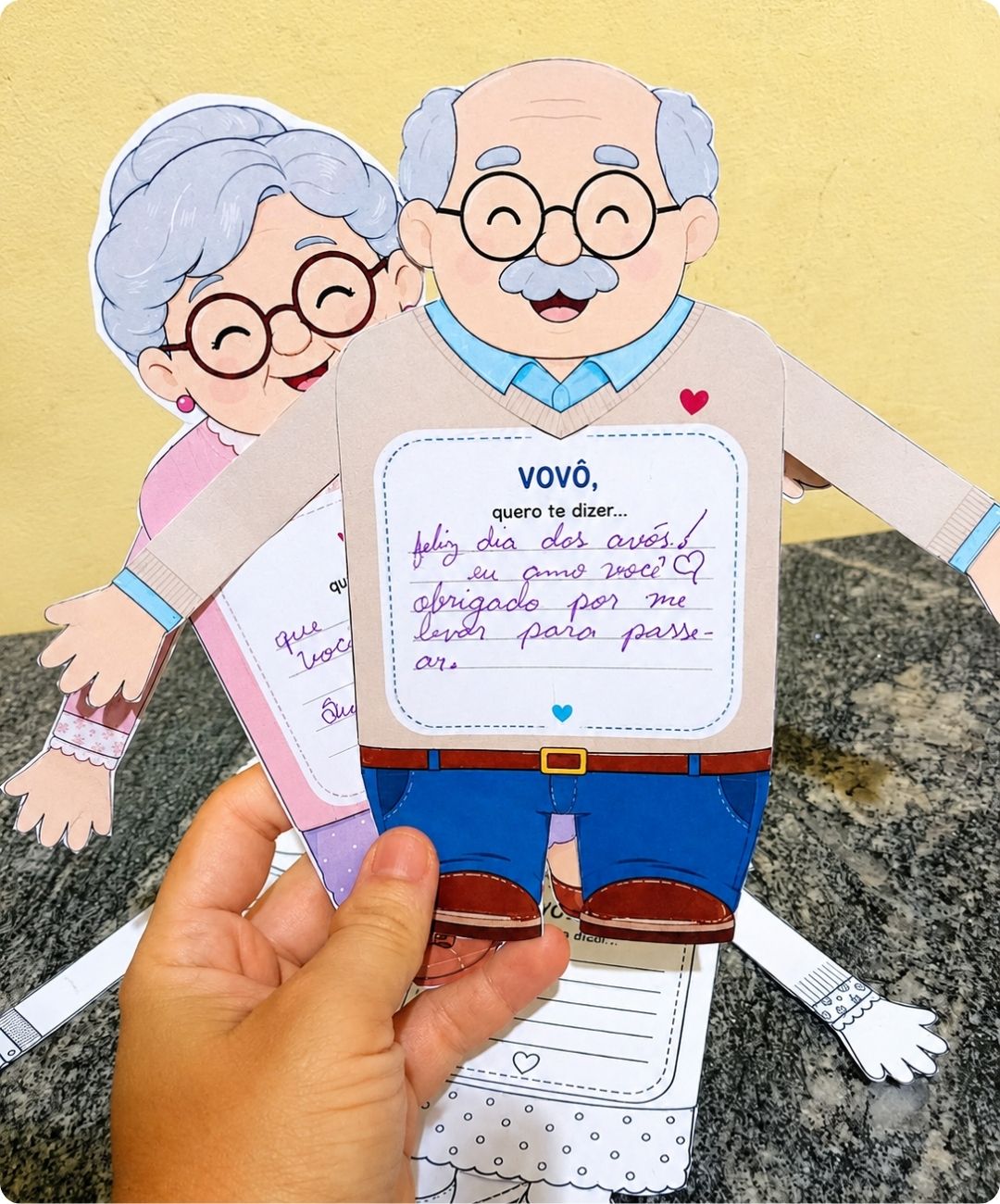 Cartão de Dia dos Avós para imprimir – Educação Infantil — amostra 4: Para quem é indicado