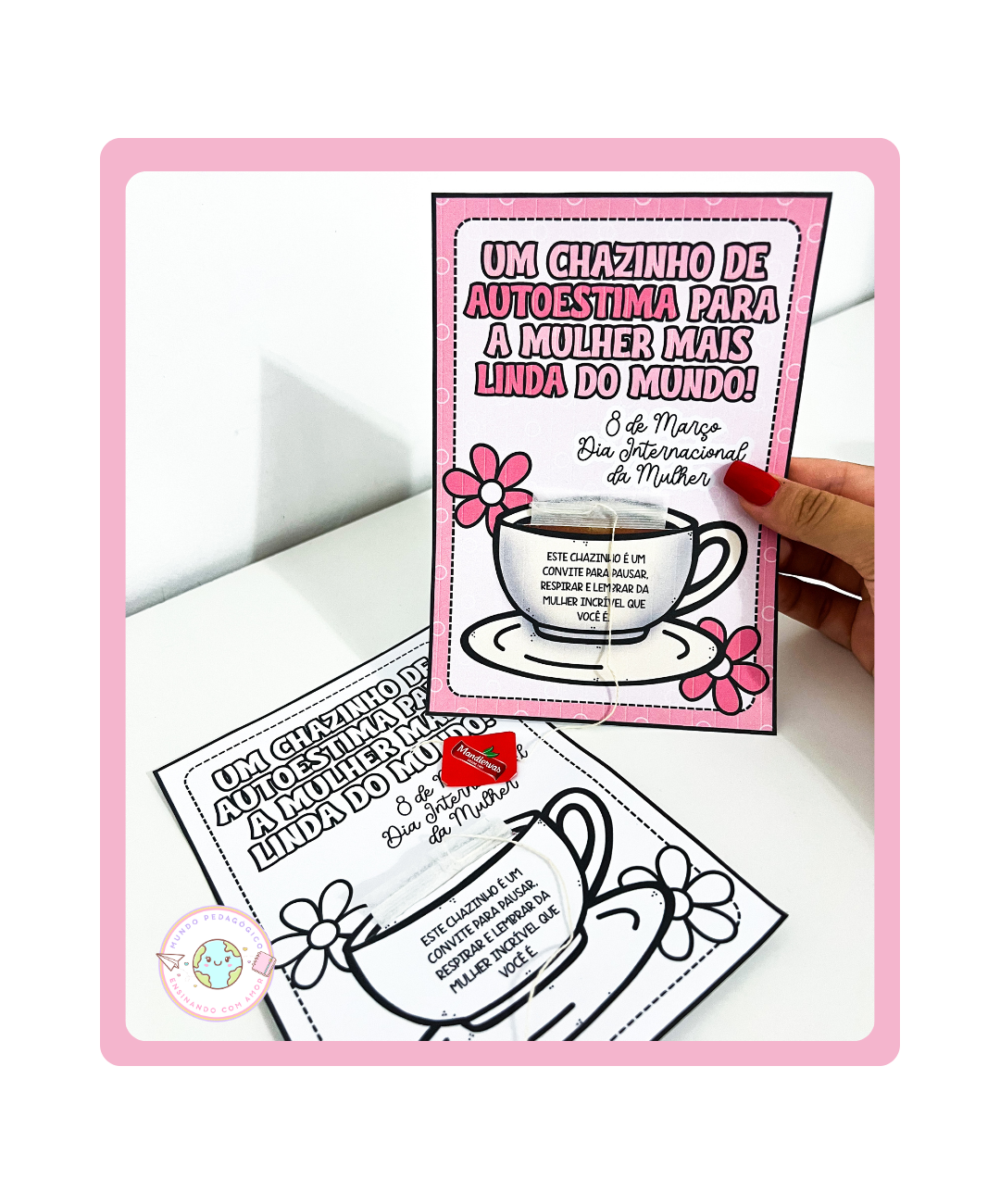Cartão de Dia Internacional da Mulher para imprimir — capa do material