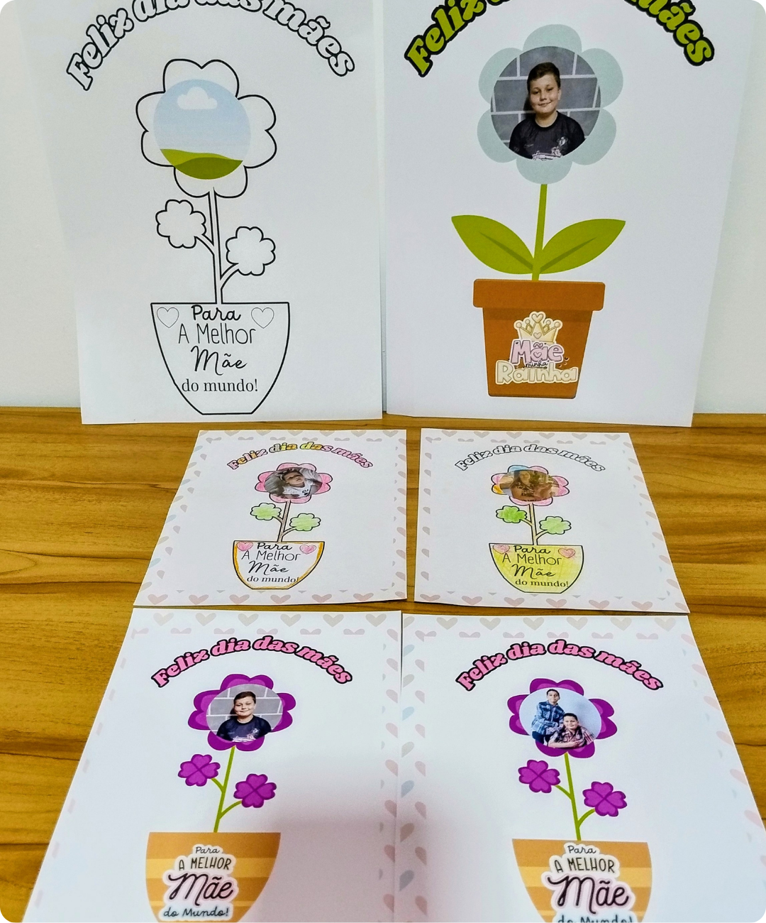 Cartão de flor para imprimir no Dia das Mães — amostra 3: O que está incluído