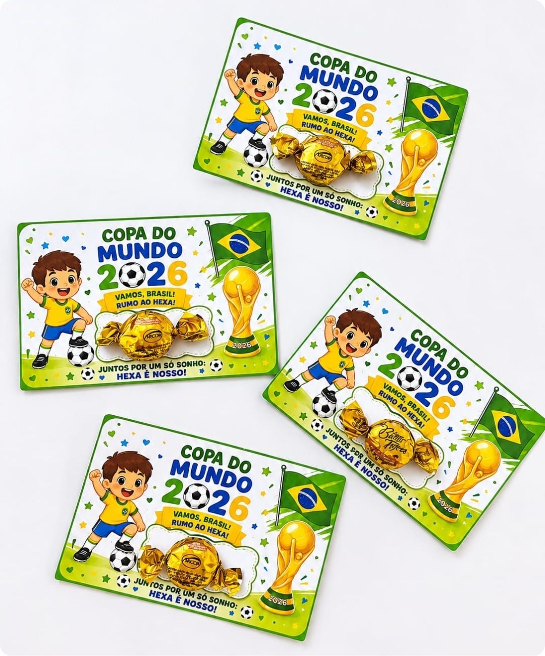 Cartão de lembrancinha da Copa para imprimir — Educação Infantil — amostra 3: O que você recebe