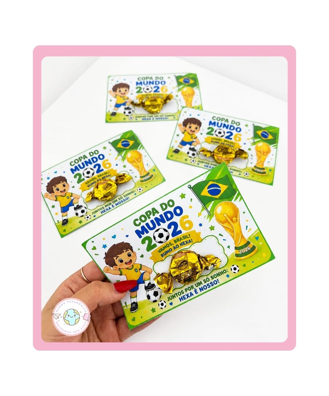 Cartão de lembrancinha da Copa para imprimir — Educação Infantil — Atividades para Educação Infantil: Prepare uma…