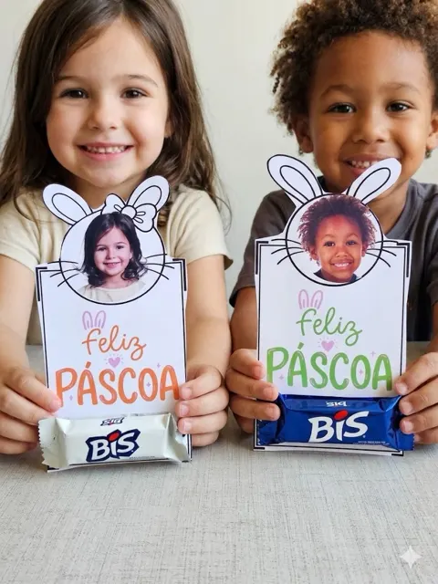 Cartão de Páscoa rostinho editável — capa do material