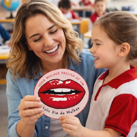 Cartao Dia da Mulher Batom – Material Pedagógico — amostra 2: Um mimo simples, criativo e cheio de significado para…