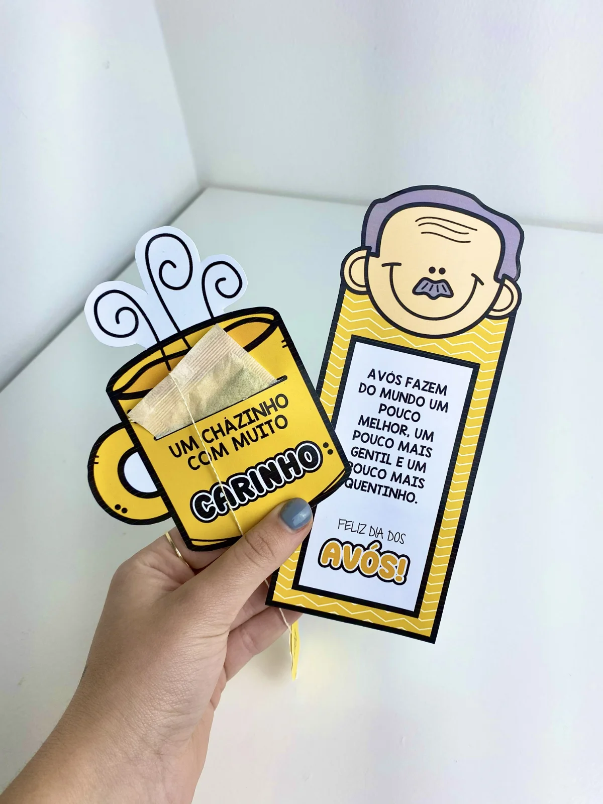 Cartão Dia dos Avós – Material Pedagógico — amostra 2: Este kit contém dois modelos de cartões para o Dia dos Avós