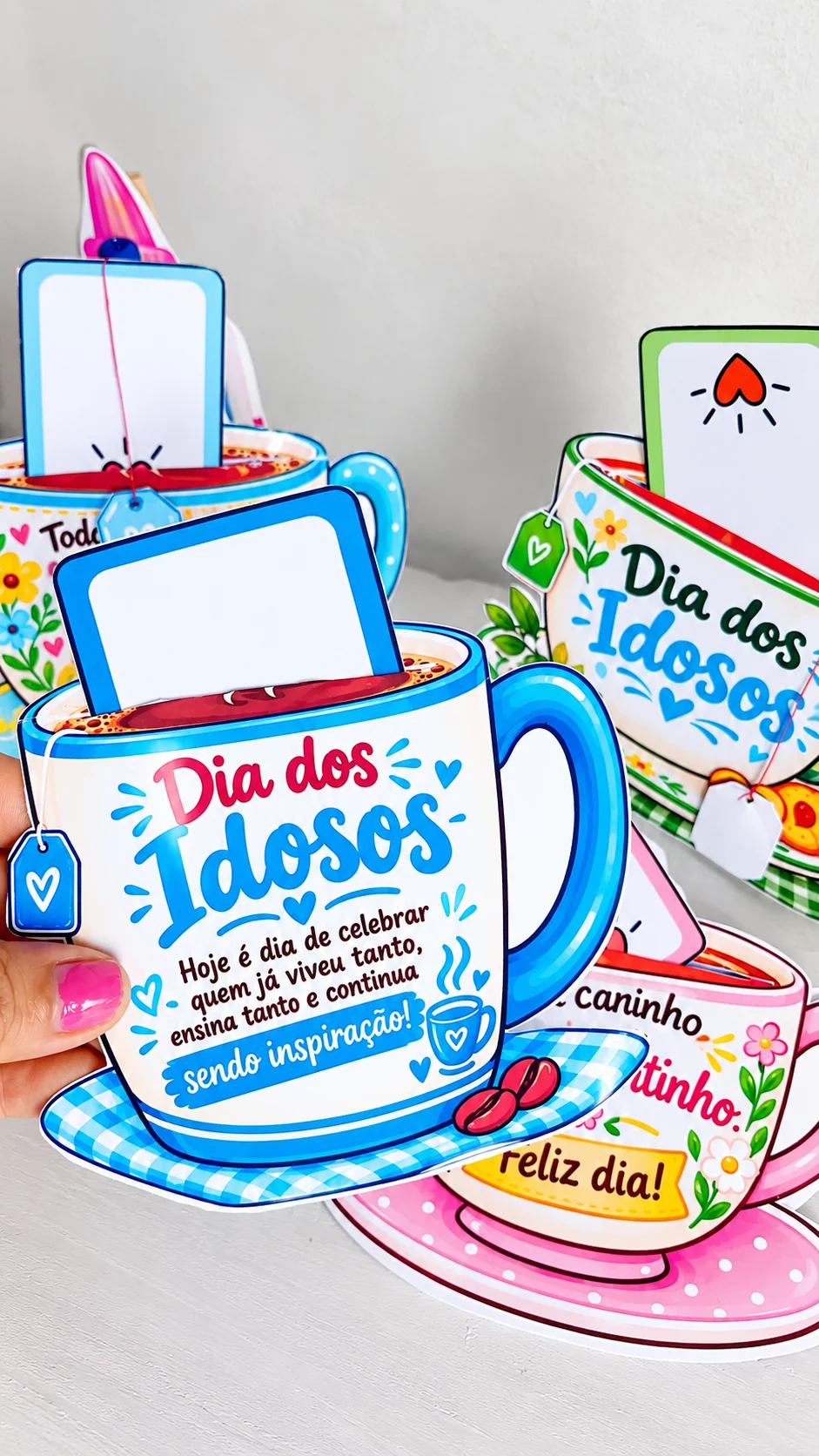 Cartão – Dia dos Idosos - 4 Modelos de Lembrancinhas para Imprimir — Datas comemorativas para Educação Infantil:…