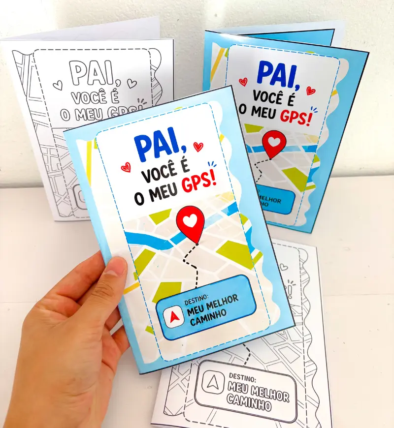 Cartão Dia dos Pais com Tema GPS e Carrinho Interativo — amostra 3: Como usar em sala de aula