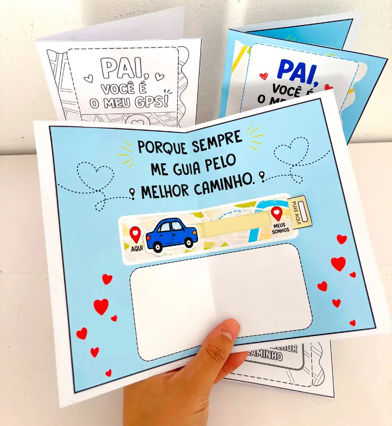 Cartão Dia dos Pais com Tema GPS e Carrinho Interativo — amostra 4: Para quem é indicado