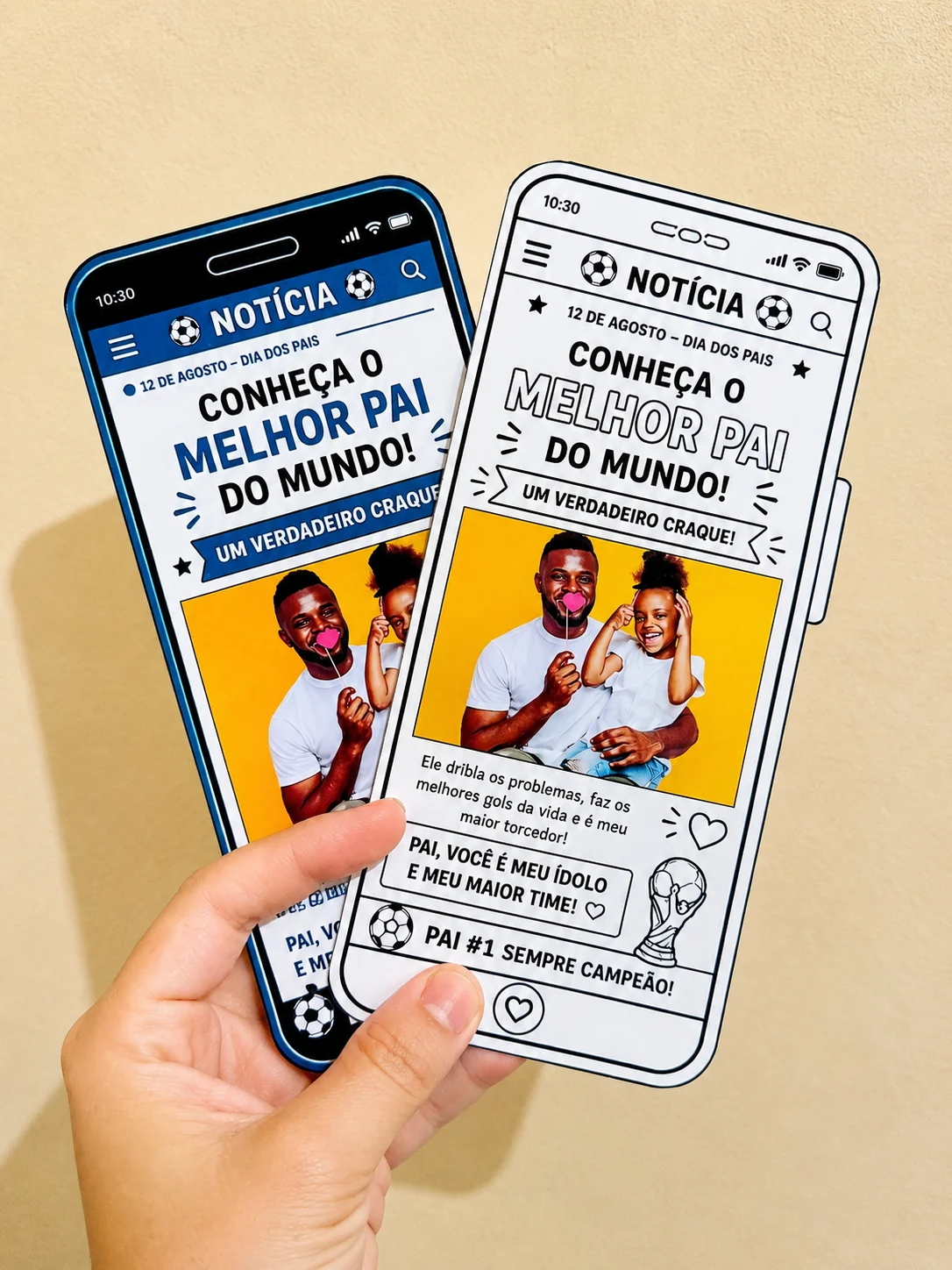 Cartão Dia dos Pais – Tema Copa do Mundo — Alfabetização para Educação Infantil: Um cartão criativo e emocionante para…
