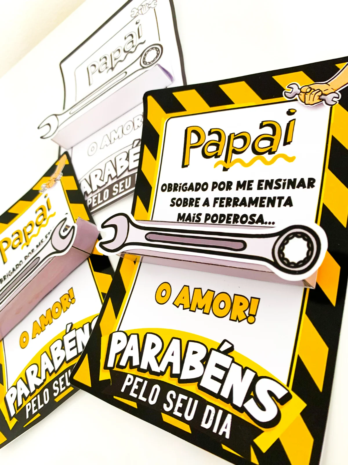 Cartão Dia dos Pais – Tema: Ferramentas – PDF para Imprimir — amostra 1: Formato e entrega