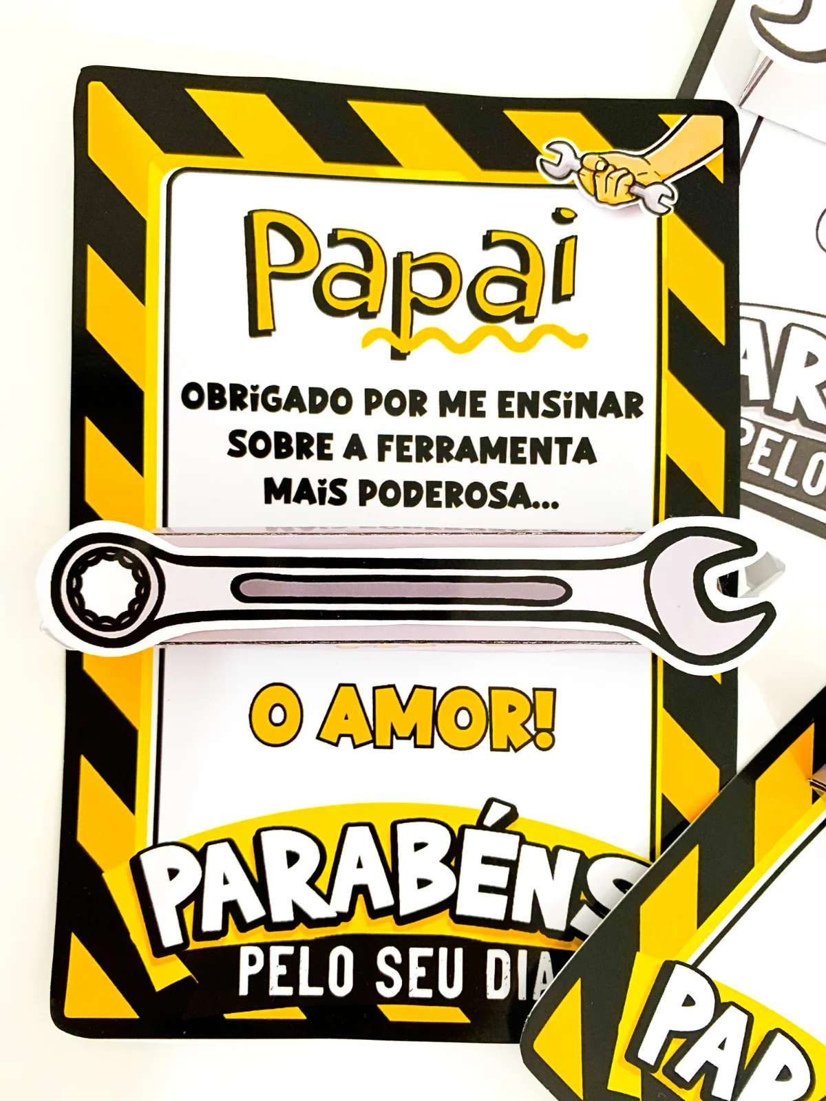 Cartão Dia dos Pais – Tema: Ferramentas – PDF para Imprimir — amostra 2: Uma lembrança criativa e cheia de carinho para…