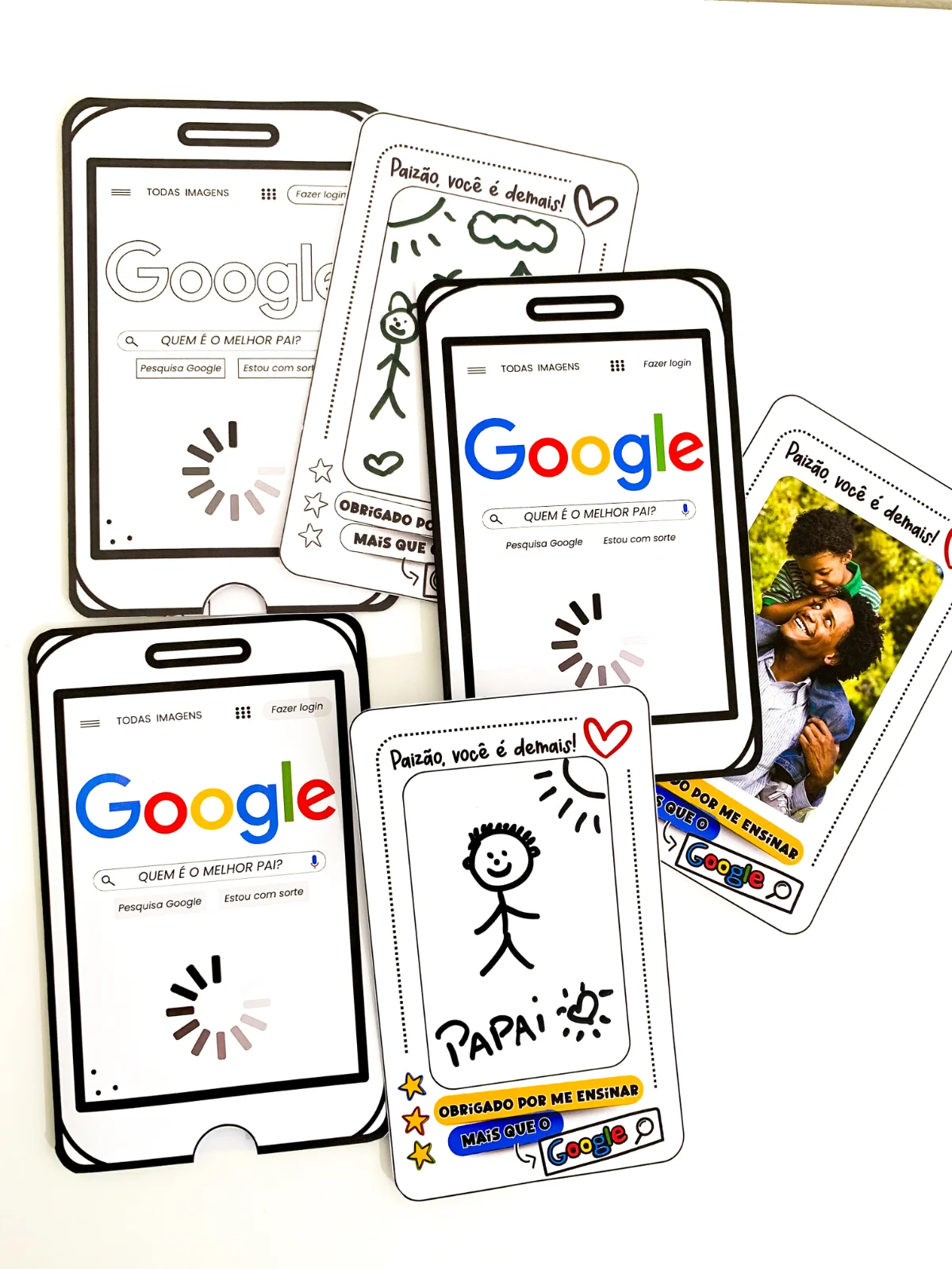 Cartão Dia dos Pais – Tema Google — amostra 1: Cartão para o Dia dos Pais inspirado no tema Google Cartão Dia dos Pais – Tema Google — amostra 1: Cartão para o Dia dos Pais inspirado no tema Google