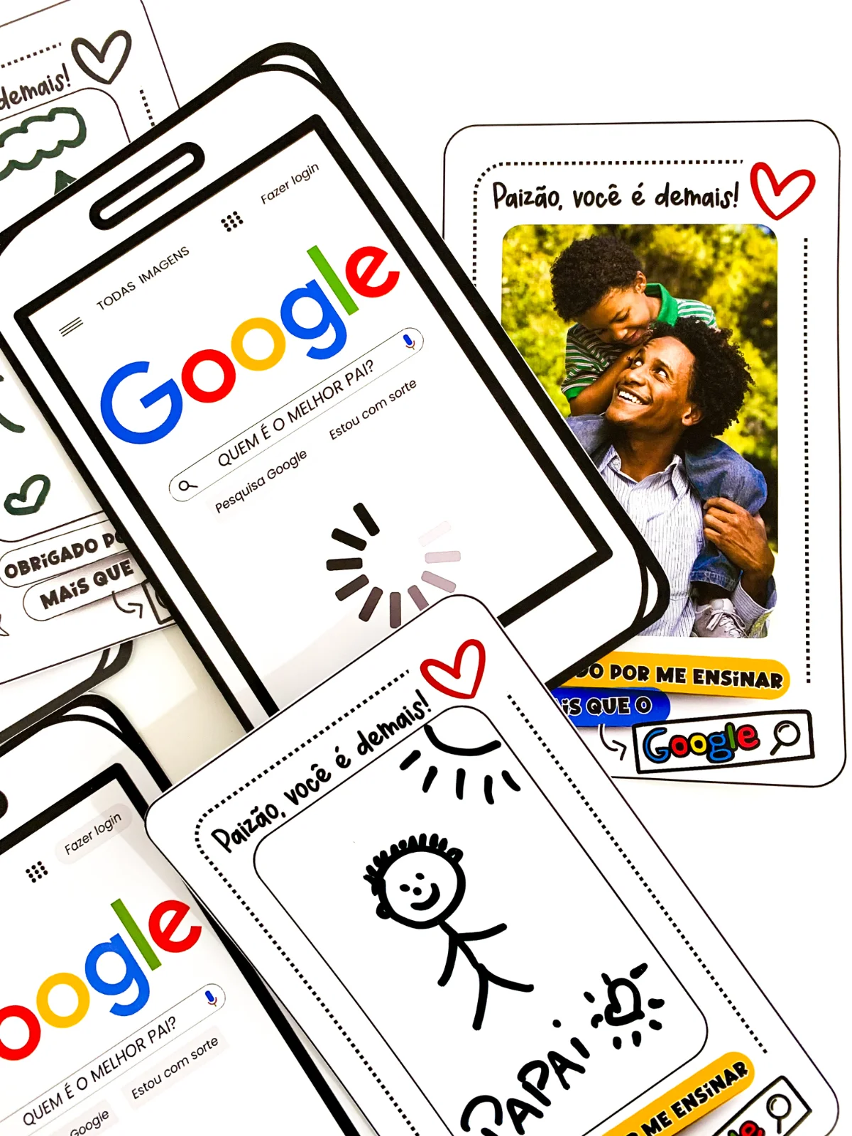 Cartão Dia dos Pais – Tema Google — amostra 2: Cartão para o Dia dos Pais inspirado no tema Google Cartão Dia dos Pais – Tema Google — amostra 2: Cartão para o Dia dos Pais inspirado no tema Google