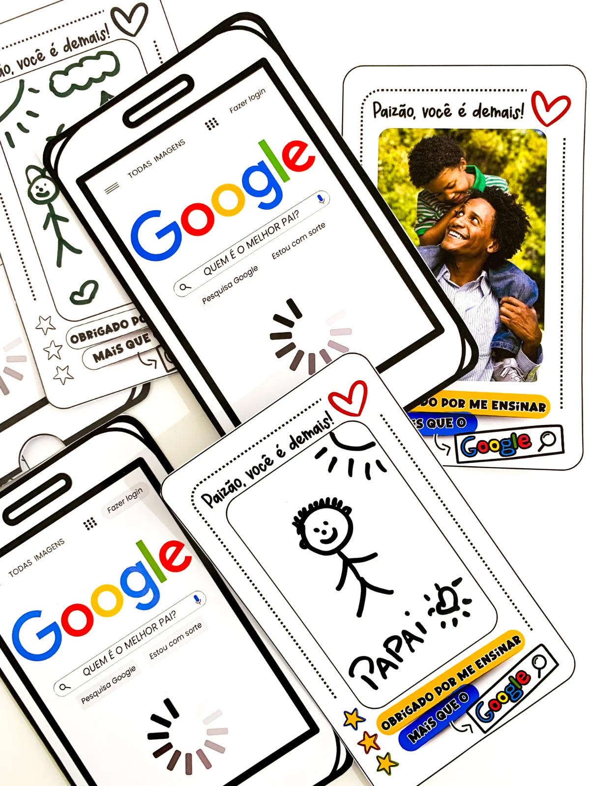 Cartão Dia dos Pais – Tema Google — amostra 3: Cartão para o Dia dos Pais inspirado no tema Google Cartão Dia dos Pais – Tema Google — amostra 3: Cartão para o Dia dos Pais inspirado no tema Google