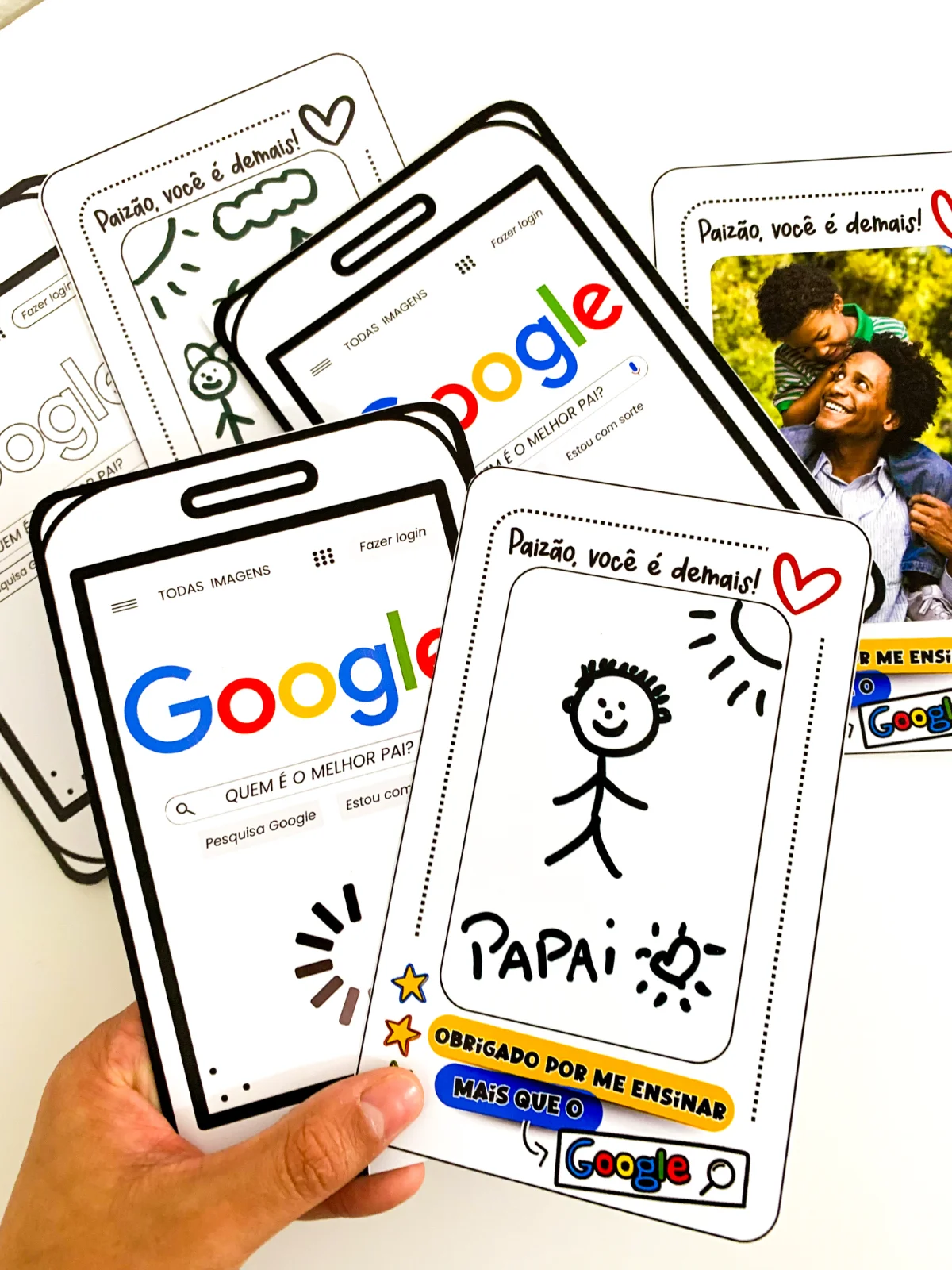 Cartão Dia dos Pais – Tema Google — amostra 4: Cartão para o Dia dos Pais inspirado no tema Google Cartão Dia dos Pais – Tema Google — amostra 4: Cartão para o Dia dos Pais inspirado no tema Google