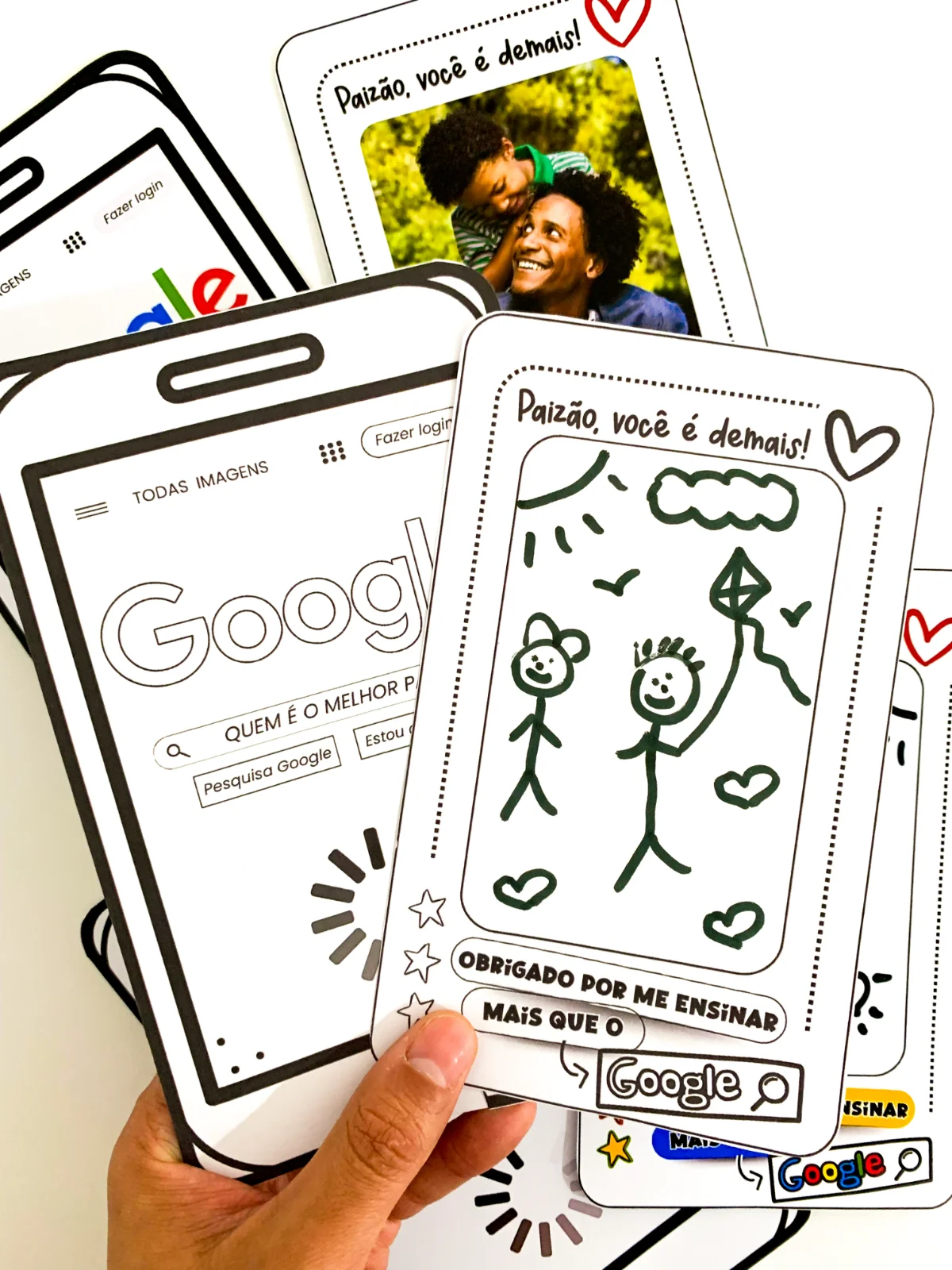 Cartão Dia dos Pais – Tema Google — amostra 6: Cartão para o Dia dos Pais inspirado no tema Google Cartão Dia dos Pais – Tema Google — amostra 6: Cartão para o Dia dos Pais inspirado no tema Google