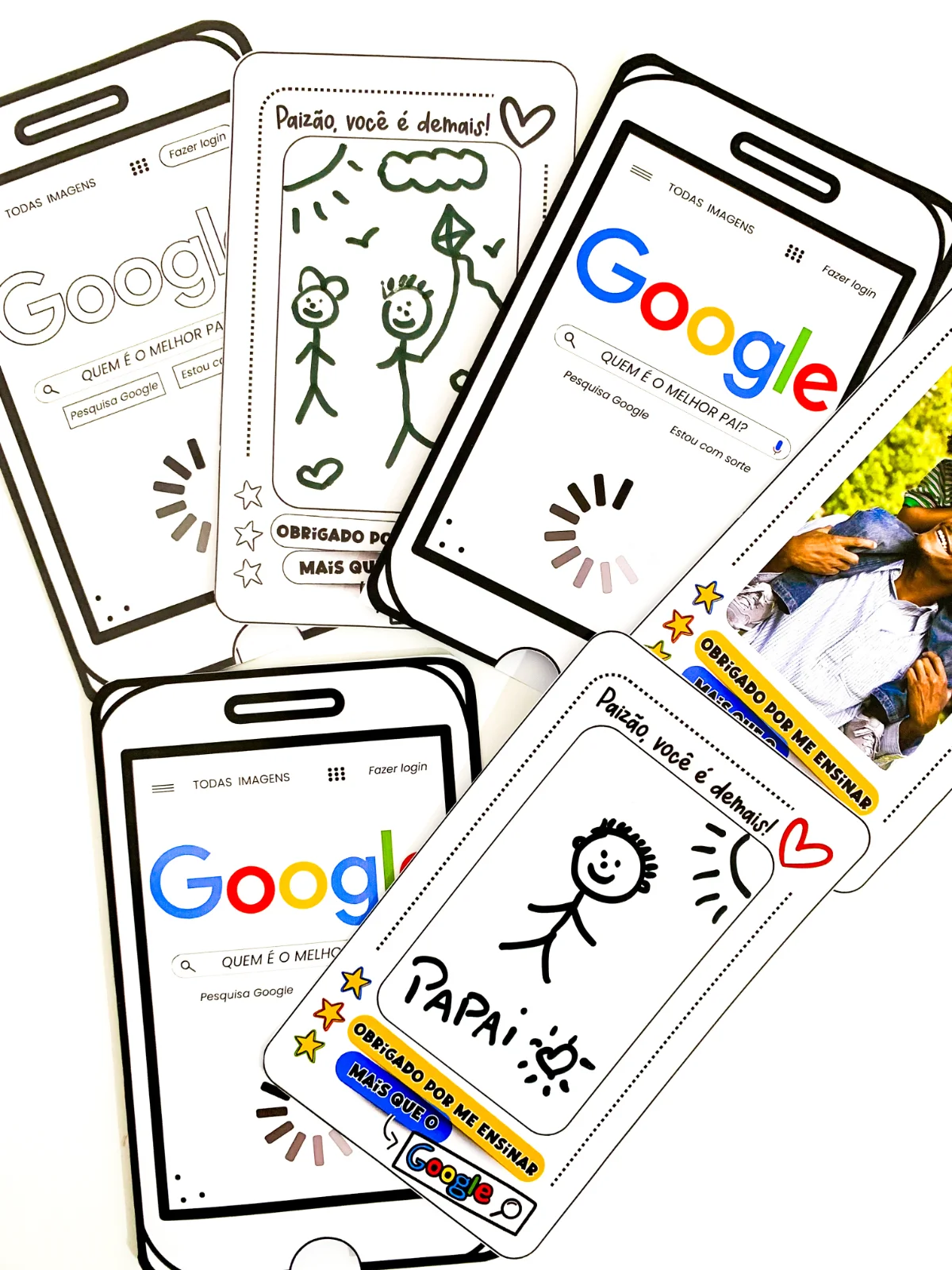 Cartão Dia dos Pais – Tema Google — amostra 7: Cartão para o Dia dos Pais inspirado no tema Google Cartão Dia dos Pais – Tema Google — amostra 7: Cartão para o Dia dos Pais inspirado no tema Google