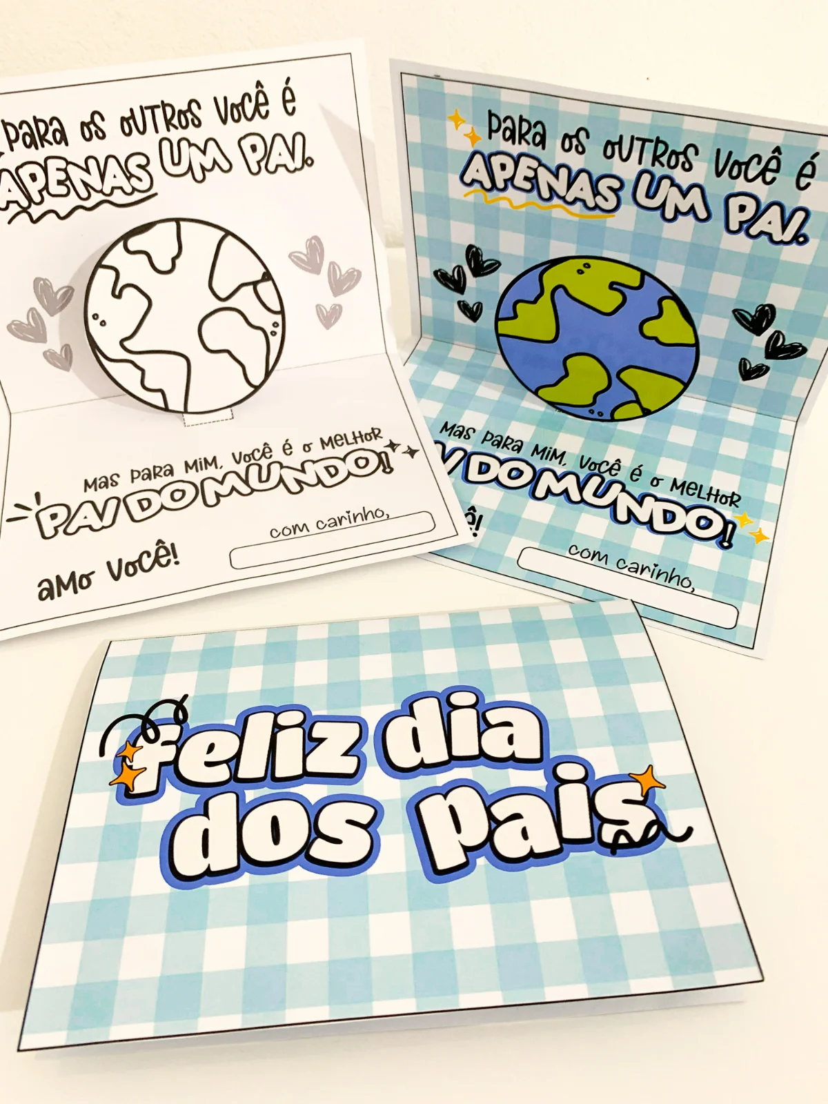 Cartão Dia dos Pais tema: Melhor Pai do Mundo. — amostra 3: O arquivo vai em PDF pronto para impressão, nas opções colorido… Cartão Dia dos Pais tema: Melhor Pai do Mundo. — amostra 3: O arquivo vai em PDF pronto para impressão, nas opções colorido…