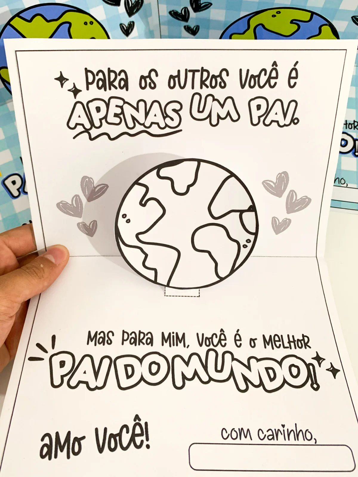 Cartão Dia dos Pais tema: Melhor Pai do Mundo. — amostra 5: O arquivo vai em PDF pronto para impressão, nas opções colorido… Cartão Dia dos Pais tema: Melhor Pai do Mundo. — amostra 5: O arquivo vai em PDF pronto para impressão, nas opções colorido…