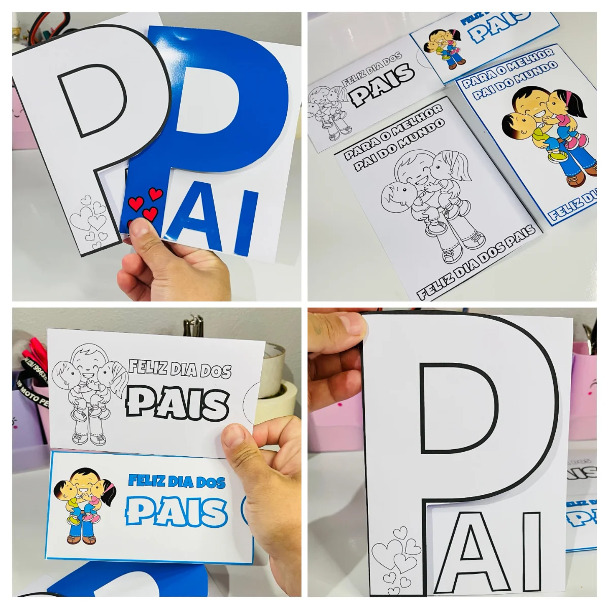 Cartão dia dos pais — capa do material