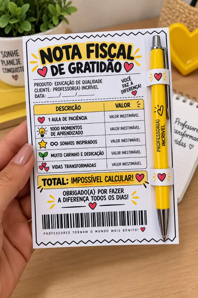 Cartão Dia dos Professores para Imprimir - Educação infantil — amostra 4: Cartão Dia dos Professores para imprimir com 5…