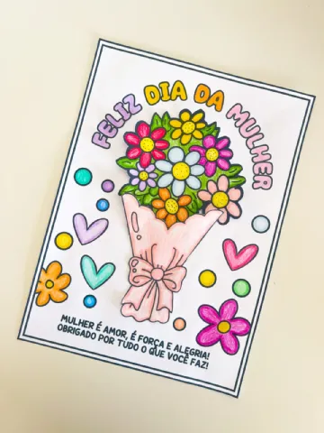 Cartão Dia Internacional da Mulher – Material Pedagógico — amostra 3: Cartão Dia Internacional da Mulher