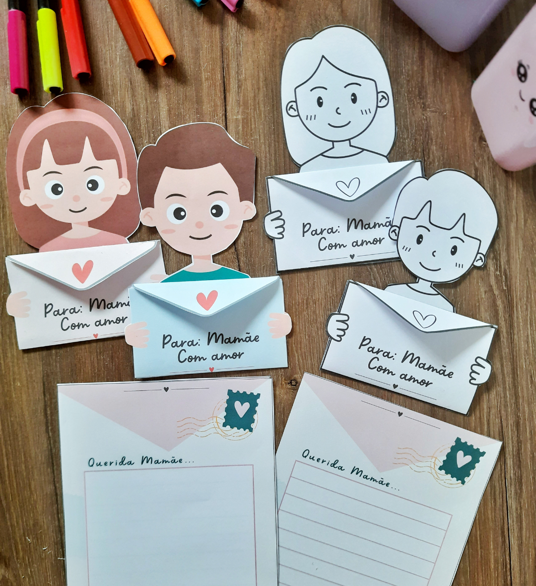 Cartão Envelope Dia das Mães para Imprimir e Personalizar — amostra 4: Para quem é indicado