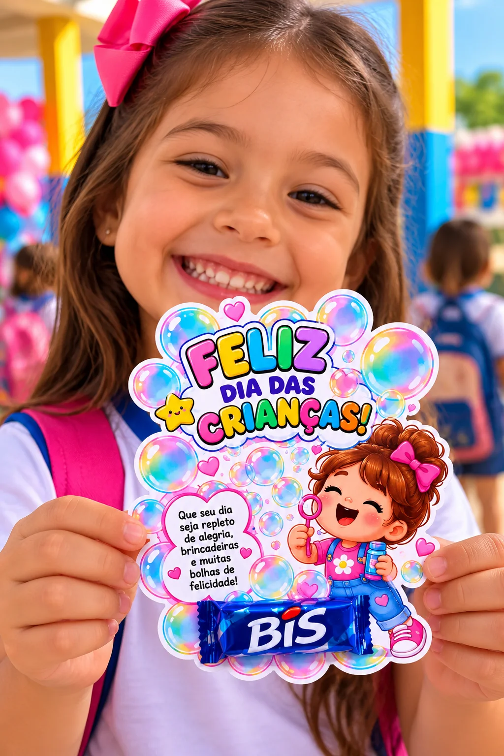 CARTÃO ESPECIAL – DIA DAS CRIANÇAS COM CLIMA DE BOLHA DE SABÃO! — amostra 1: ✨ Uma lembrancinha linda e divertida para…