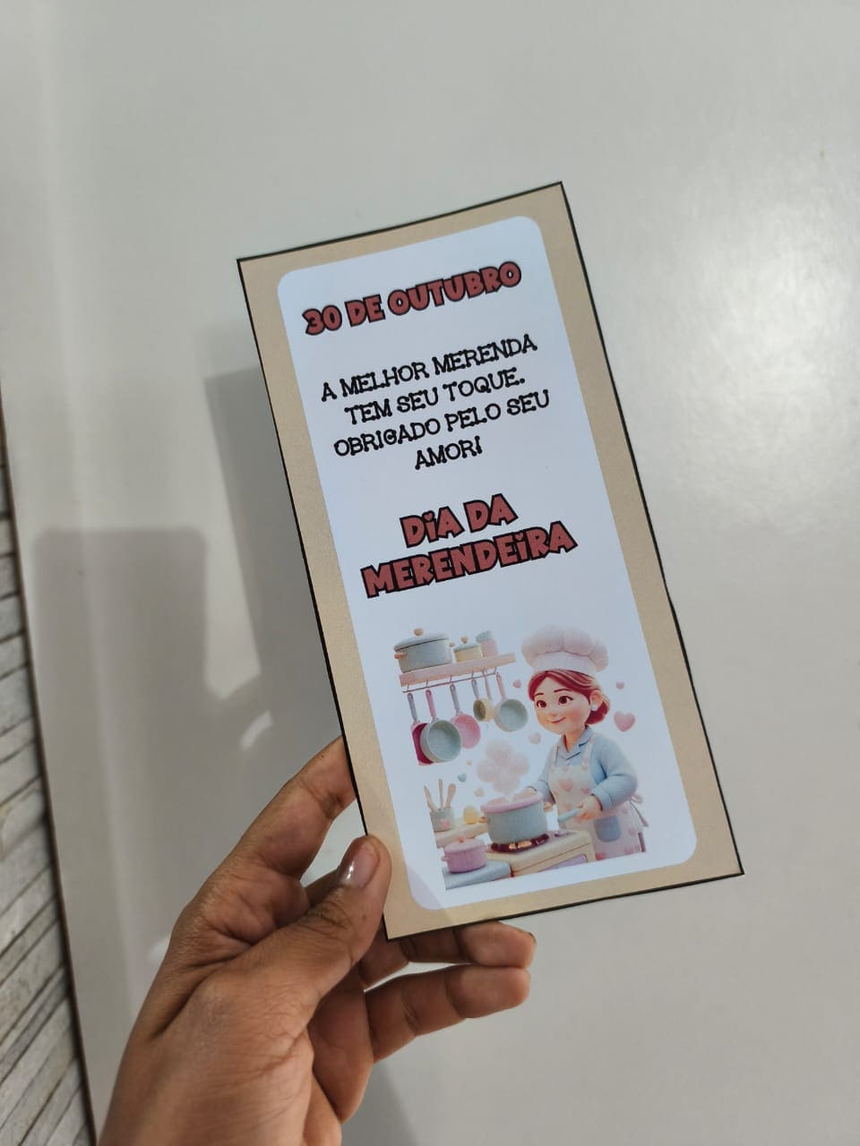 Cartão - homenagem às merendeiras – Material Pedagógico — amostra 2: Cartão - Homenagem às Merendeiras