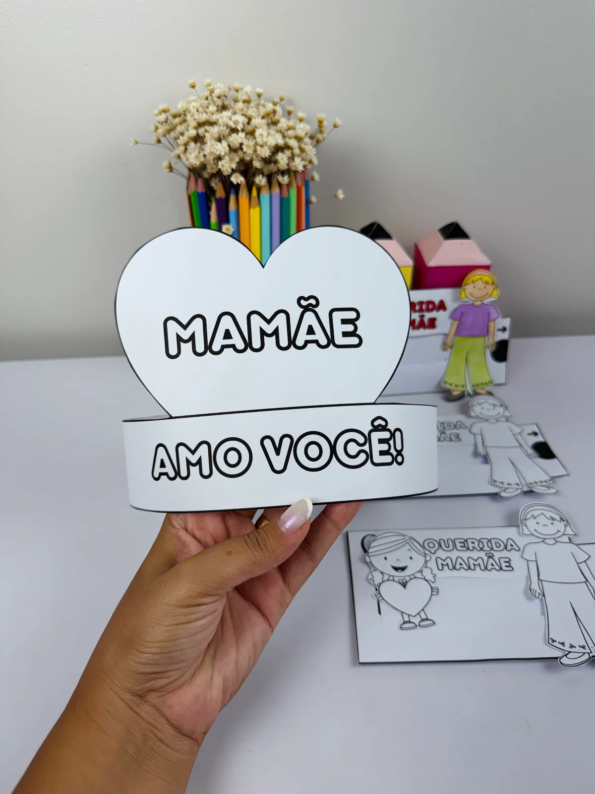 Cartão Interativo Dia das Mães para Imprimir – Lembrancinha Educação — amostra 1: Um material lindo, afetivo e super…