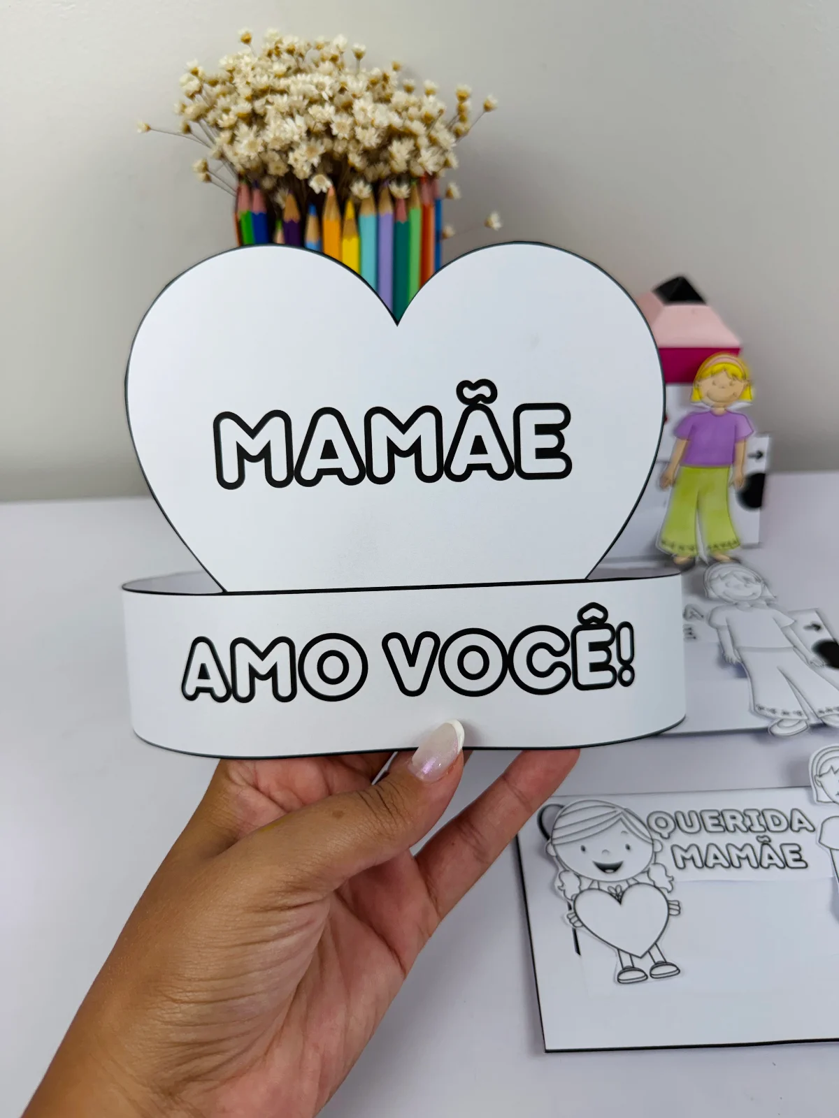 Cartão Interativo Dia das Mães para Imprimir – Lembrancinha Educação — amostra 2: Um material lindo, afetivo e super…
