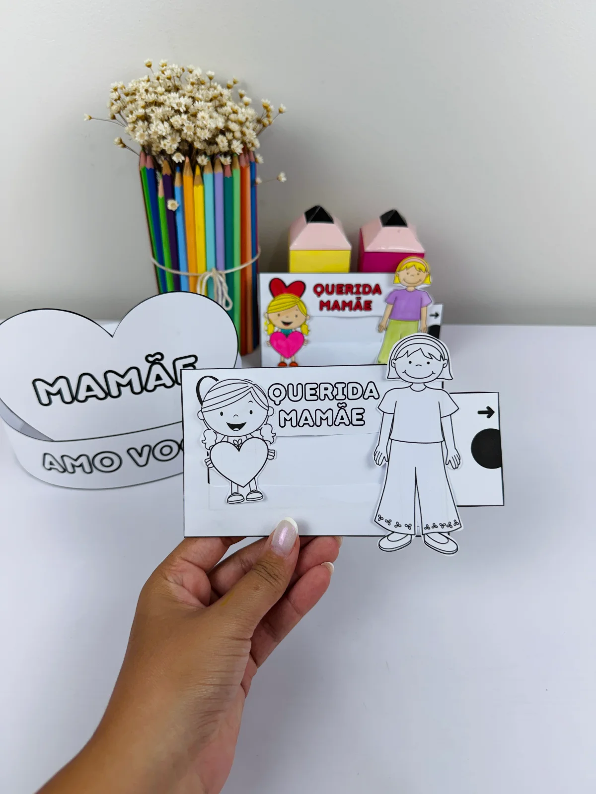 Cartão Interativo Dia das Mães para Imprimir – Lembrancinha Educação — amostra 3: Um material lindo, afetivo e super…
