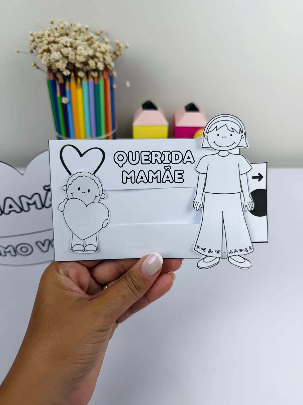 Cartão Interativo Dia das Mães para Imprimir – Lembrancinha Educação — amostra 4: Um material lindo, afetivo e super…