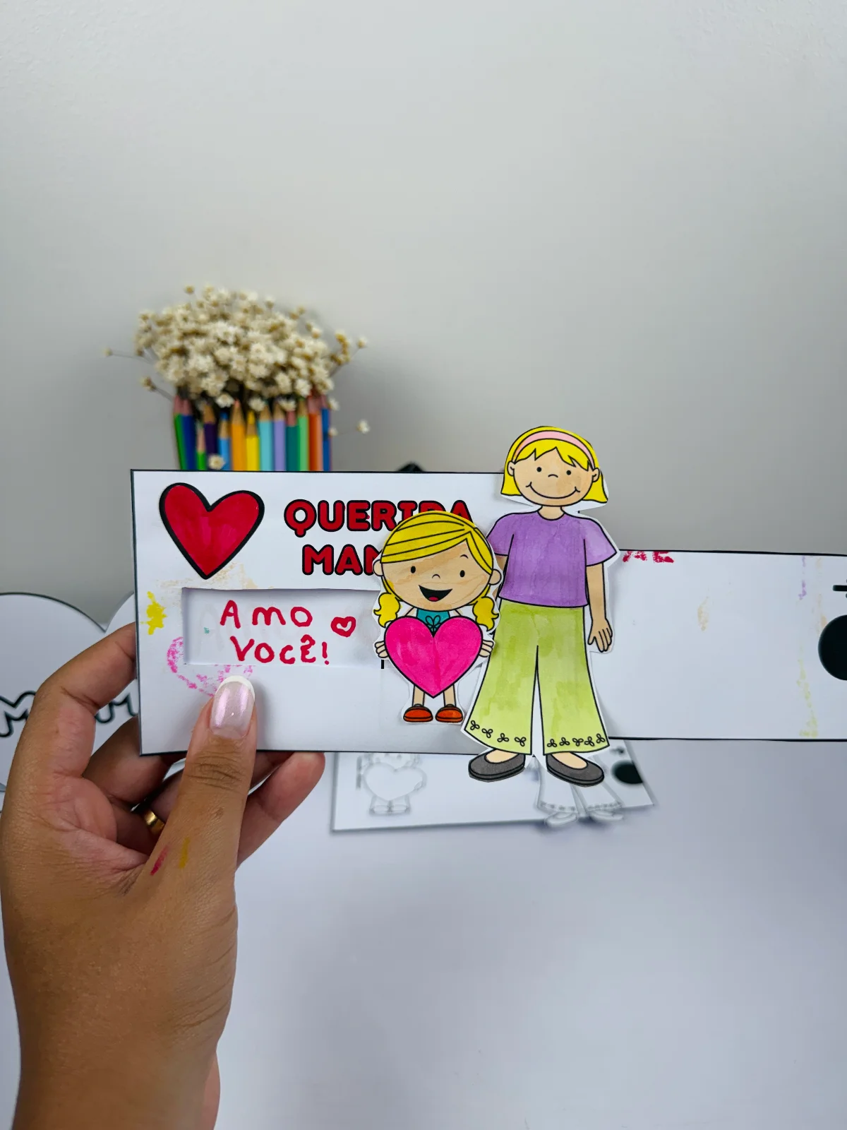 Cartão Interativo Dia das Mães para Imprimir – Lembrancinha Educação — amostra 5: Um material lindo, afetivo e super…