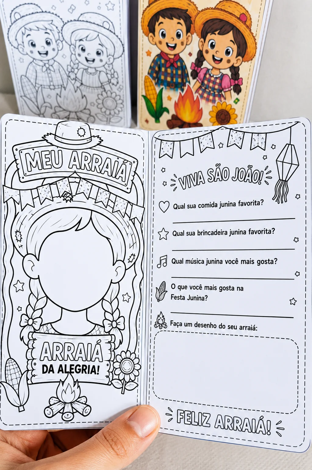 Cartão Interativo – Meu Arraiá da Alegria — amostra 6: Um recurso lúdico e encantador para celebrar a Festa Junina com as…