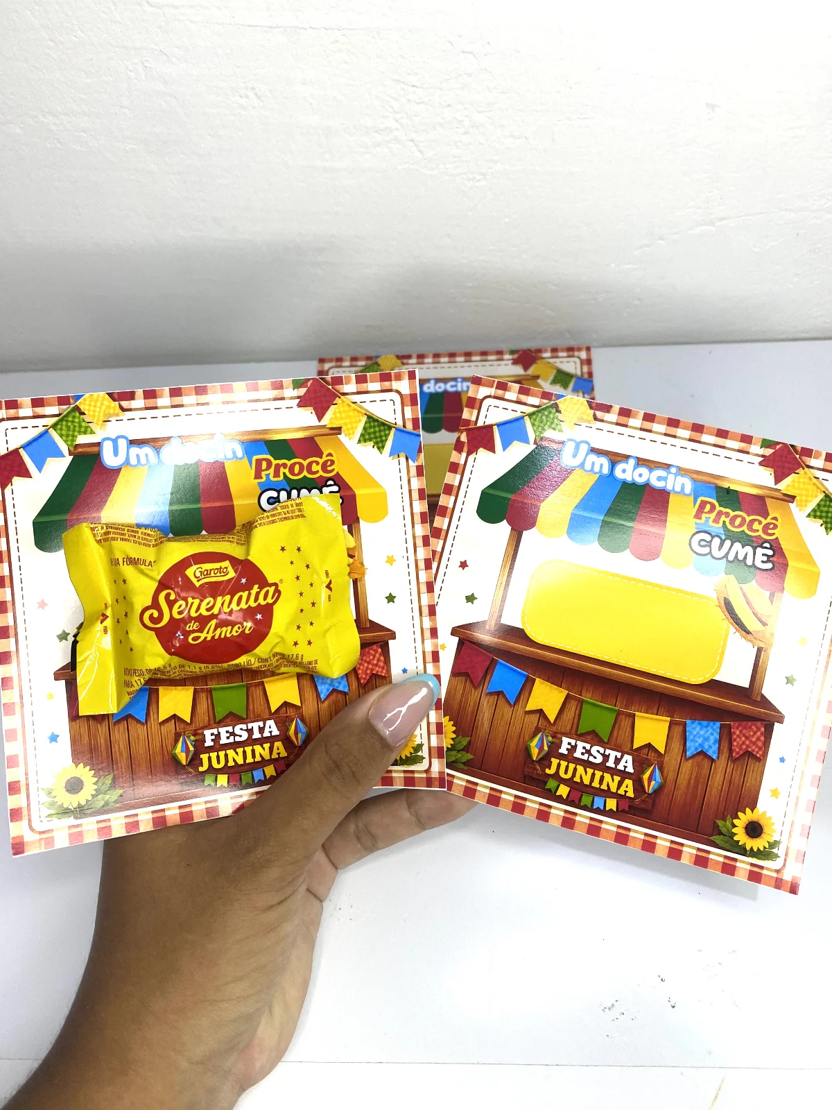Cartão Junino Um Docin Pra Ocê Comer | Lembrancinha Festa Junina — amostra 3: Uma lembrancinha simples, criativa e cheia de…