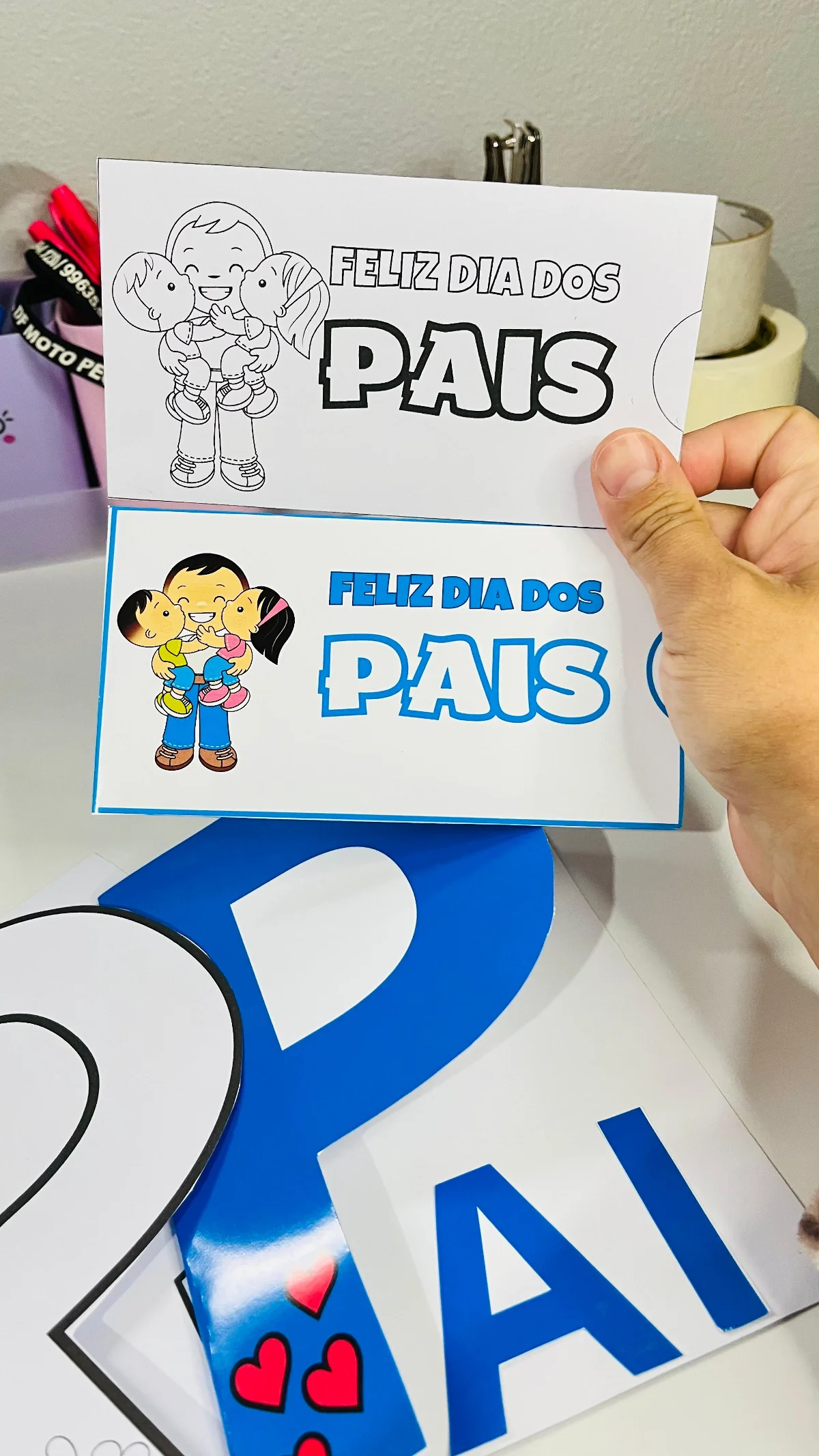 💙 👔 Cartão Lembrança Carinhosa para o Dia dos Pais 👔🎁 — amostra 5: 💙 Uma lembrança criativa, afetiva e fácil de…