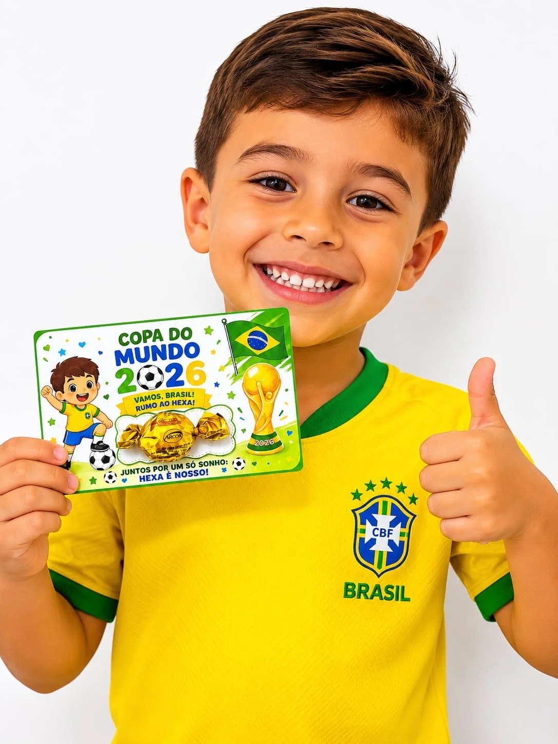 Cartão Lembrancinha Copa 2026 – PDF para Imprimir — Alfabetização para Educação Infantil: O material possui espaço especial…