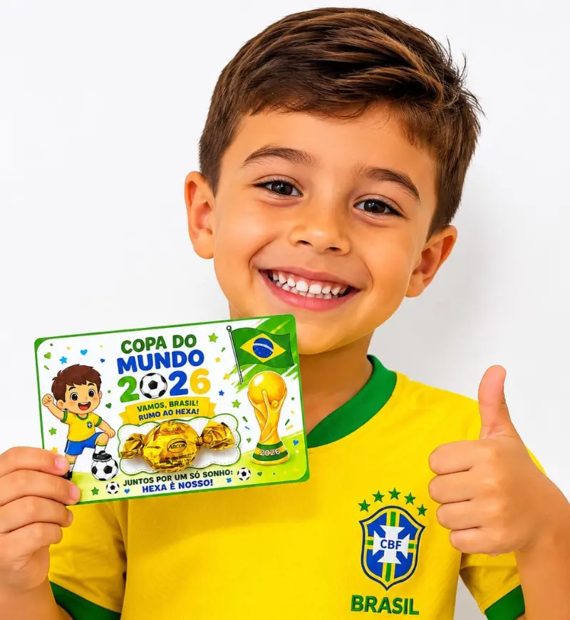 Cartão Lembrancinha Copa do Mundo em PDF para Imprimir — amostra 2: O que vem no material