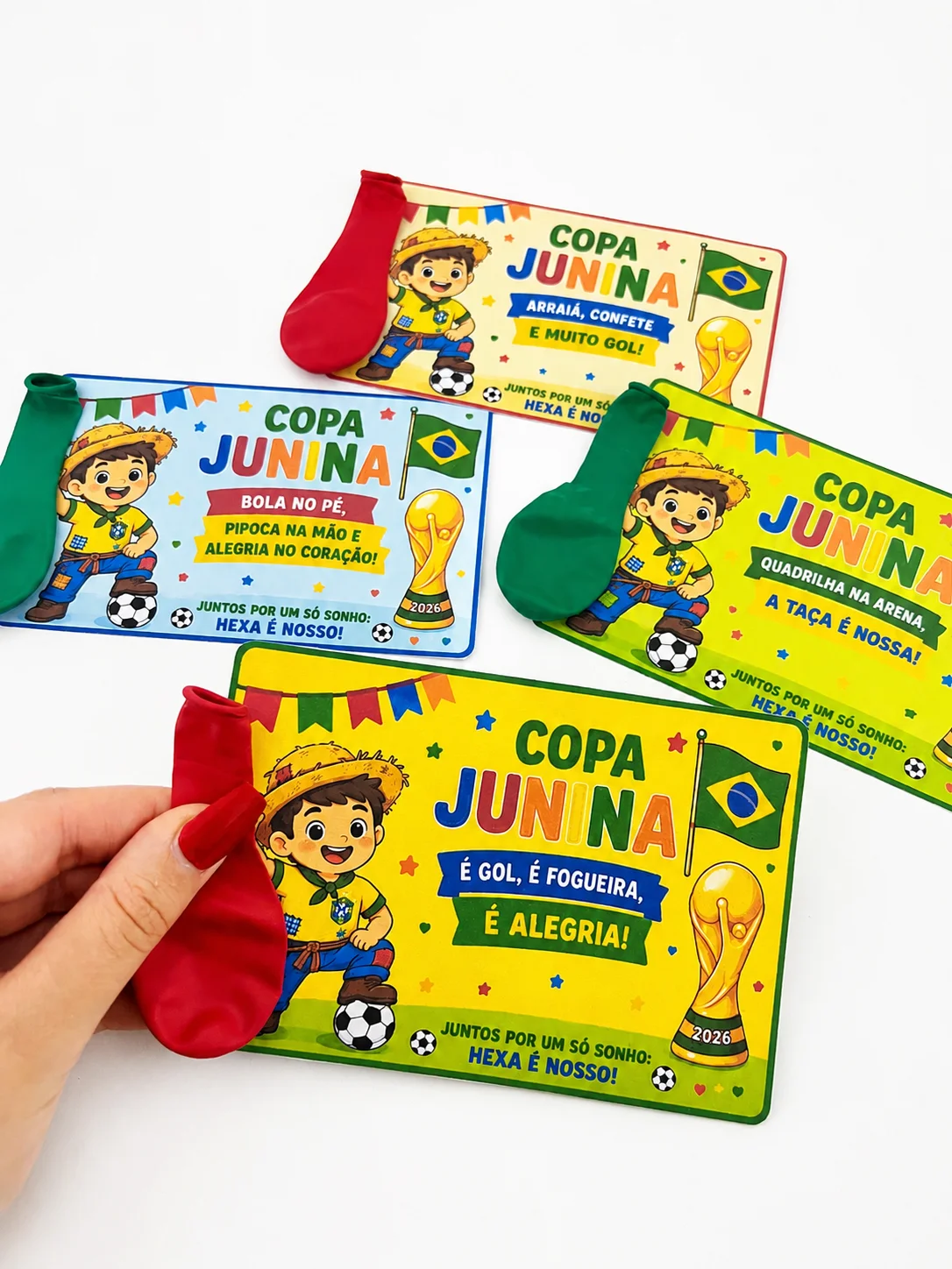 Cartão Lembrancinha Copa Junina – PDF para Imprimir — Alfabetização para Educação Infantil: Entre no clima da torcida mais…