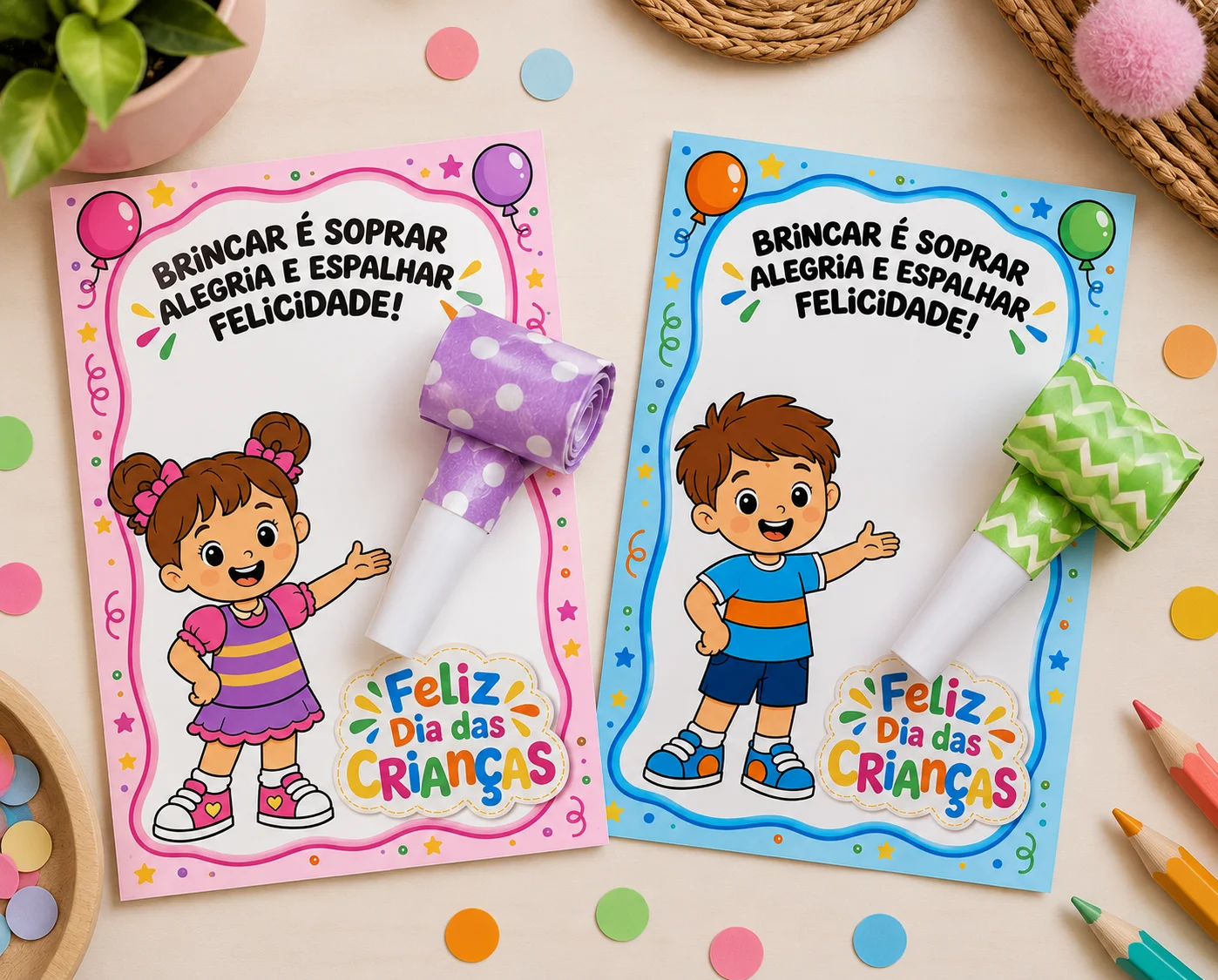 CARTÃO LEMBRANCINHA DIA DAS CRIANÇAS pdf para imprimir — amostra 2: Lembrancinha Dia das Crianças para imprimir em PDF ,…