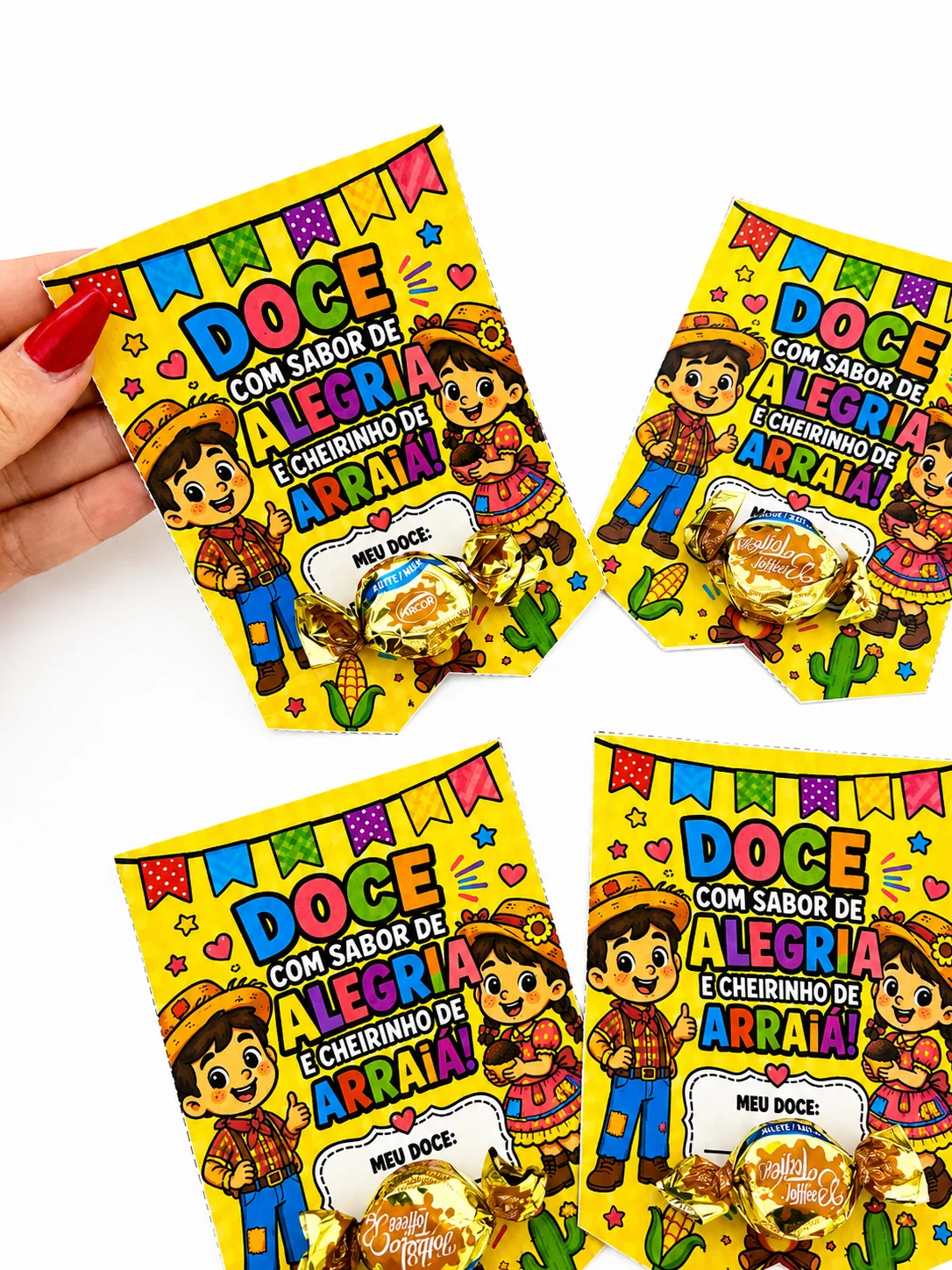 Cartão Lembrancinha Junina – PDF para Imprimir — Alfabetização para Educação Infantil: Este lindo cartão lembrancinha…